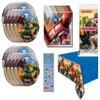 Transformers Birthday Party Supplies Bundle includes 16 Lunch Paper Plates, 16 Paper Napkins, 1 Plastic Table Cover, 1 Dinosaur Sticker Sheet view 1