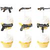 18pcs Silver Glitter Dessert Cupcake Topper Army Soldier Military Theme Decor Supplies Man Boys Happy Birthday Party Decorations view 1