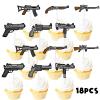 18pcs Silver Glitter Dessert Cupcake Topper Army Soldier Military Theme Decor Supplies Man Boys Happy Birthday Party Decorations view 3