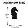 18pcs Black Glitter Silhouettes Dessert Cupcake Topper International Chess Theme Decor Supplies Happy Birthday Decorations view 4