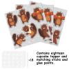 18pcs Brown Glitter Cartoon Beaver Dessert Cupcake Topper Baby Shower Theme Decor Supplies Boys Girls Happy Birthday Party Decorations view 3