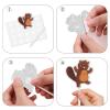 18pcs Brown Glitter Cartoon Beaver Dessert Cupcake Topper Baby Shower Theme Decor Supplies Boys Girls Happy Birthday Party Decorations view 4