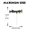 18pcs Glitter Camo Grenade Dessert Cupcake Topper Army Soldier Military Theme Decor Supplies Man Boys Happy Birthday Party Decorations view 4