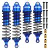 4PCS 1:10 Scale RC Car Shock Front & Rear Shock Absorber Assembled Set Compatible with 1/10 Traxxas Slash/Rustler/Stampede 4x4 4WD Upgrade Replacement Parts#5862(Blue) view 1