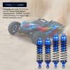 4PCS 1:10 Scale RC Car Shock Front & Rear Shock Absorber Assembled Set Compatible with 1/10 Traxxas Slash/Rustler/Stampede 4x4 4WD Upgrade Replacement Parts#5862(Blue) view 2