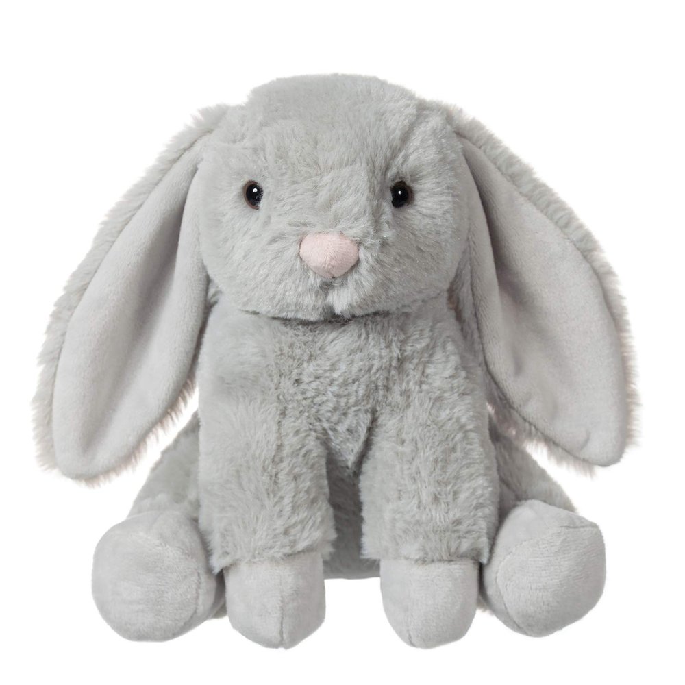 Apricot Lamb Toys Plush Grey Bunny Rabbit Stuffed Animal with Fluffy Soft Ears (Medium, 12 Inches)