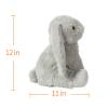 Apricot Lamb Toys Plush Grey Bunny Rabbit Stuffed Animal with Fluffy Soft Ears (Medium, 12 Inches) view 2
