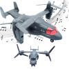 OTONOPI Military Helicopter Toy Marines Force Plane Model Alloy Plane Transport Army Aircraft Fighter Jet Die-Cast Metal Pull Back Airplanes with Lights and Sounds for Kids or Collection view 1