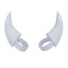 Demon Horns for Headphones - Small Devil Headphone Attachment in Various Colors with Self Fastener - Cosplay Devil Ears for Gamers and Streamers (Set of 2) (White) view 1