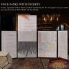 CZYY DND Dungeon Master Screen Faux Leather Embossed Dragon & Mimic, Four-Panel with Pockets DM Screen for Dungeons and Dragon, Pathfinder, D&D view 4