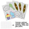 18pcs Glitter Cone Dessert Cupcake Topper Cooking Chef Theme Decor Supplies Baby Shower Boy Girl Happy Birthday Summer Party Decorations view 3
