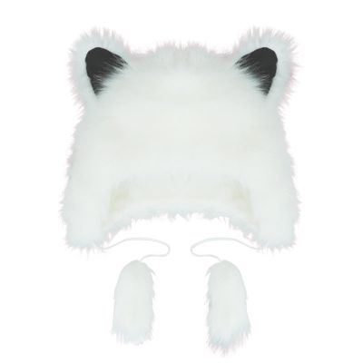 LittleLuluda Cute Cat Ears Animal Hood Faux Fur Hat for Winter
