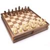 AMEROUS 15" x 15" Wooden Chess & Checkers Set with Built-in Storage Drawers/Weighted Chess Pieces / 2 Bonus Extra Queens / 24 Cherkers Pieces/Classic 2in1 Board Games for Kids, Adults view 2