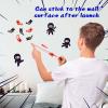 48 Pcs Stretchy Flying Ninjas Stretchable Funny Finger Ninja Slingshot Toys Elastic Stretchy Flying Slingshot Ninja Toys Ninja Party Favors Supplies view 4