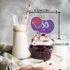 18pcs Glitter Dessert Cupcake Topper Game Retro Throwback I Love The 90s Decade Theme Decor Supplies Happy Birthday Party Decorations view 2