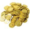 GIFTEXPRESS Plastic Doubloon Gold Coins - 144 Count Kids Play Money Pirate Tokens - Toy Treasure for St. Patricks Day Games, Decorations & Party Favors view 1