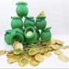 GIFTEXPRESS Plastic Doubloon Gold Coins - 144 Count Kids Play Money Pirate Tokens - Toy Treasure for St. Patricks Day Games, Decorations & Party Favors view 4