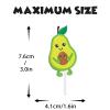 18pcs Green Glitter Avocado Dessert Cupcake Topper Baby Shower Theme Decorations Girl Boy Happy Birthday Holy Guacamole Party Decor Supplies view 4