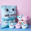 REFAHB Cute Axolotl Plush Toy, Removable Salamander Animal Stuffed Plush Pillow, Kawaii Plush Cushion Toy Game for Kids, Girls, Birthday Gift (6pcs a Bag, Blue) view 2