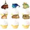 18pcs Glitter Frog Dessert Cupcake Topper Baby Show Theme Decor Supplies Girls Boys Happy Birthday Party Decorations view 1