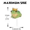 18pcs Glitter Frog Dessert Cupcake Topper Baby Show Theme Decor Supplies Girls Boys Happy Birthday Party Decorations view 4