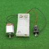 Jinxiaobei Lcuihua-dc Motor Mini DIY Electronic Motor, Simple Circuit Models Kit, 16500 RPM, 130 Motor Kit with 2 X AA Battery Storage Case and Switch view 1
