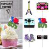 18pcs Glitter Retro Throwback Dessert Cupcake Topper Radio Girly I Love 80s Decade Theme Decor Supplies Girls Happy Birthday Party Decorations view 2
