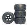 NC Upgrade RC Car Tires 1/16 1/12 1/14 Assembly Model for 124019 for HBX 16889 124018, Black view 1