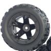 NC Upgrade RC Car Tires 1/16 1/12 1/14 Assembly Model for 124019 for HBX 16889 124018, Black view 2