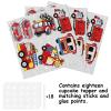 18pcs Red Glitter Firefighter Fireman Cars Dessert Cupcake Topper Fire Truck Theme Decor Supplies Baby Shower Boy Girl Happy Birthday Party Decorations view 3