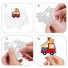 18pcs Red Glitter Firefighter Fireman Cars Dessert Cupcake Topper Fire Truck Theme Decor Supplies Baby Shower Boy Girl Happy Birthday Party Decorations view 4