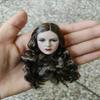 1/6 Scale Female Head Sculpt, European Girl Long Curls Hair Head Carved for 12inch Action Figure Doll (B) view 4