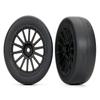 Traxxas Tires and Wheels, Assembled, Glued (Multi-Spoke Black Wheels, 2.0" Ultra-Wide Slick Tires with Foam Inserts) for Front Qty 2 view 1