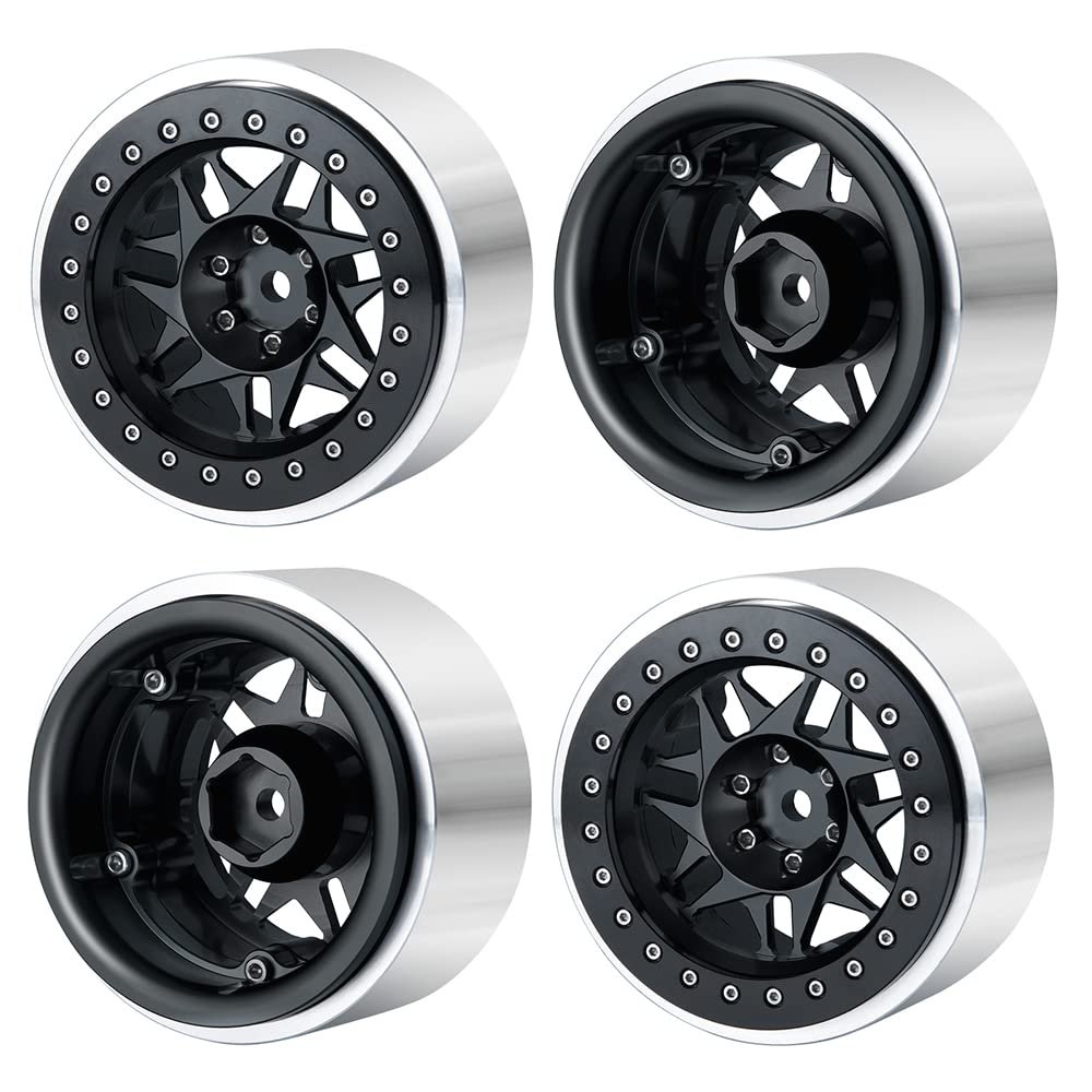 Benedict Harry 4PCS Aluminum 2.9" Beadlock Wheel Hub Rim for 1/6 TRX-6 RC Crawler Car Upgrades