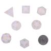 Nupuyai Healing Rock Quartz Crystal D&D Polyhedral Dice Set with Box for Dungeons and Dragons, Set of 7 Table Top Game Dice for RPG MTG Roleplaying Collection view 2