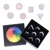 Nupuyai Healing Rock Quartz Crystal D&D Polyhedral Dice Set with Box for Dungeons and Dragons, Set of 7 Table Top Game Dice for RPG MTG Roleplaying Collection view 3