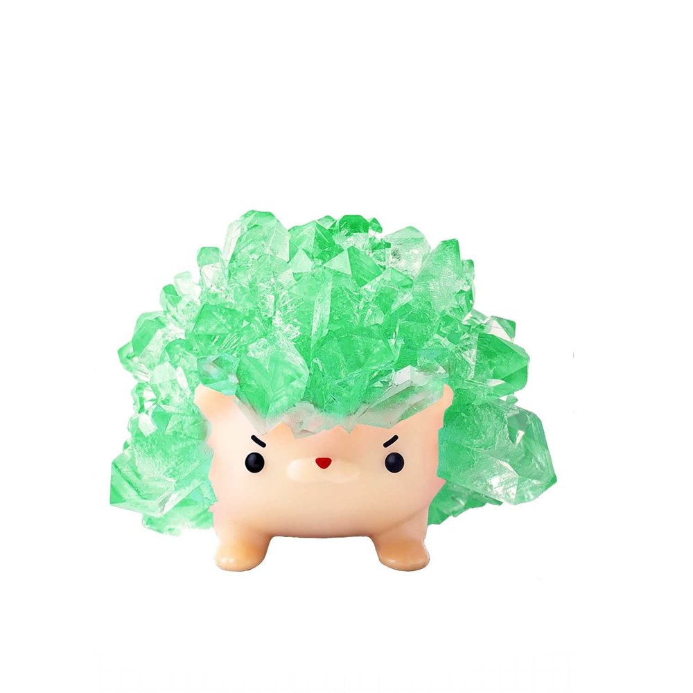 icotoibabie Crystal Growing Toys for Kids - Vibrant Colorful Crystal Hedgehog to Grow,Science Experiments Learning and Education for Kids STEM Gifts for Boys & Girls 8 Years + (Moss Green)