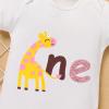 IDOPIP Baby Girls Giraffe 1st Birthday Outfit Milk Cow Romper Tutu Skirt Headband 3PCS Clothes Set for Cake Smash Photo Props Jungle Theme Animals dress Pink Giraffe One 12-18 Months view 4