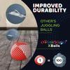 speevers Juggling Balls for Beginners and Professionals Set of 3, 14 Colors Available, 2 Layers of Net and Carry Case, Xballs Juggling Balls (Red - White, 3.9 oz) view 3