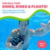 Watermelon Ball  The Ultimate Swimming Pool Game for Under Water Passing, Dribbling, Diving and Pool Games for Teens, Kids, or Adults, Balls Fills with Water, Blue, 9 inches view 2