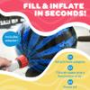 Watermelon Ball  The Ultimate Swimming Pool Game for Under Water Passing, Dribbling, Diving and Pool Games for Teens, Kids, or Adults, Balls Fills with Water, Blue, 9 inches view 4