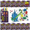 ArtCreativity 24 Pack Halloween Mini Coloring Book Kits for Kids  Includes 24 Small Coloring Books and 96 Crayons, Perfect for Halloween Party Favors, Prizes, Trick or Treat Supplies, Non-Candy Gifts view 1