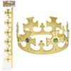 The Dreidel Company Adjustable Gold Jeweled Crown Birthday Party Plastic Crowns, Party Supplies, Gatherings, & Events (3-Pack) view 2