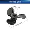 Bettomshin 2 Pair Three Blade Propeller for Ship Model Rc Boat Propeller Black Plastic Forward Reverse Propeller, 28mm Diameter, 3mm Hole Dia view 2