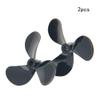 Bettomshin RC Boat CW CCW Propeller 4mm Shaft 3 Vanes 48mm 9.25 P/D Fan Shape Pastic Black Rotating Propeller Props for RC Boat, 2 PairPositive Oar view 2