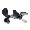 Bettomshin RC Boat CW CCW Propeller 4mm Shaft 3 Vanes 48mm 9.25 P/D Fan Shape Pastic Black Rotating Propeller Props for RC Boat, 2 PairPositive Oar view 3