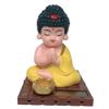 FAVOMOTO Buddha Dancing Solar Toy, Dancing Buddha Decor Figure Shaking Head Bobblehead Car Dashboard Ornament Little Monk Figurine for Desktop Office Car Dashboard view 1