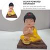 FAVOMOTO Buddha Dancing Solar Toy, Dancing Buddha Decor Figure Shaking Head Bobblehead Car Dashboard Ornament Little Monk Figurine for Desktop Office Car Dashboard view 2
