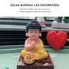 FAVOMOTO Buddha Dancing Solar Toy, Dancing Buddha Decor Figure Shaking Head Bobblehead Car Dashboard Ornament Little Monk Figurine for Desktop Office Car Dashboard view 3