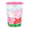 Unique Peppa Pig Birthday Party Supplies Bundle Pack includes 12 Plastic Reusable Cups and 1 Dinosaur Sticker Sheet view 2